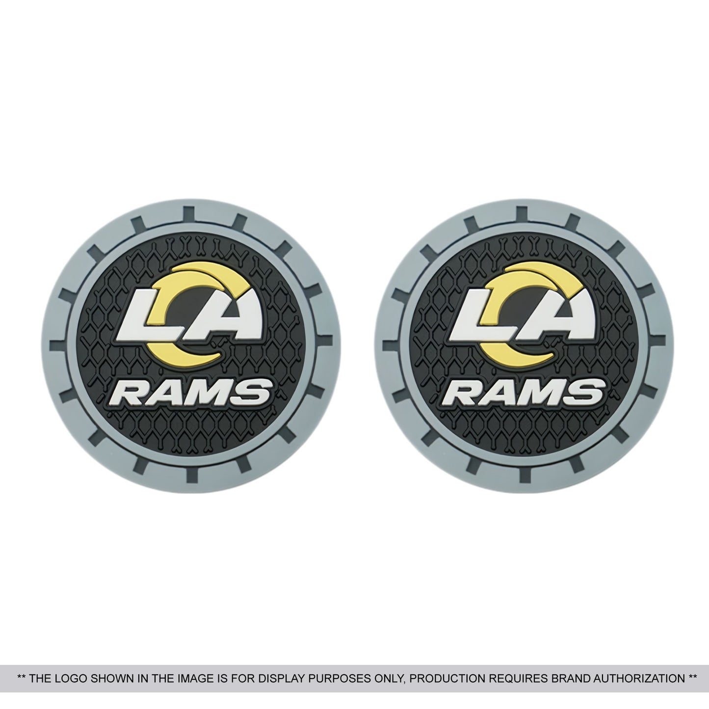 Custom PVC Team Logo Car Cup Holder Coaster Non-Slip Insert