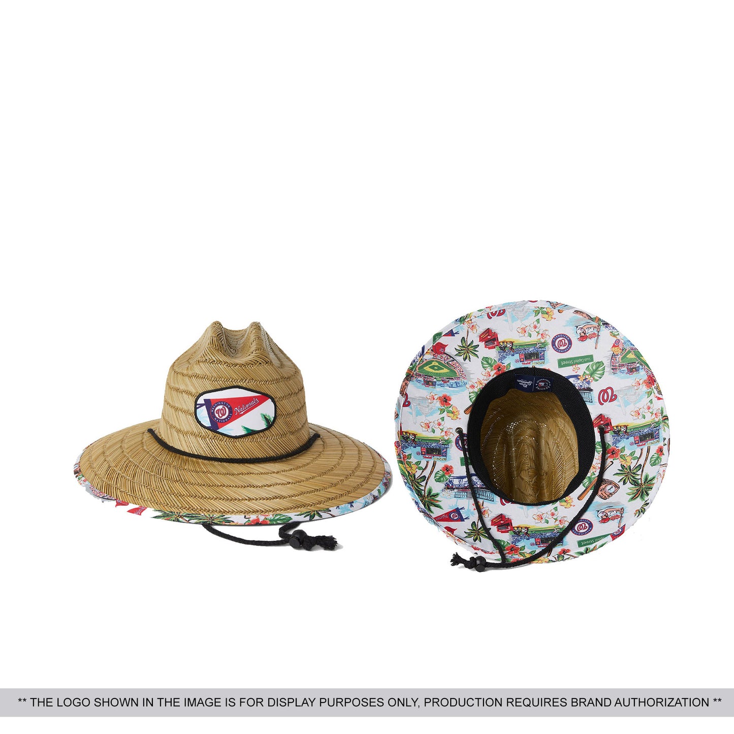 Large Birm Lifeguard Straw Hat mat straw