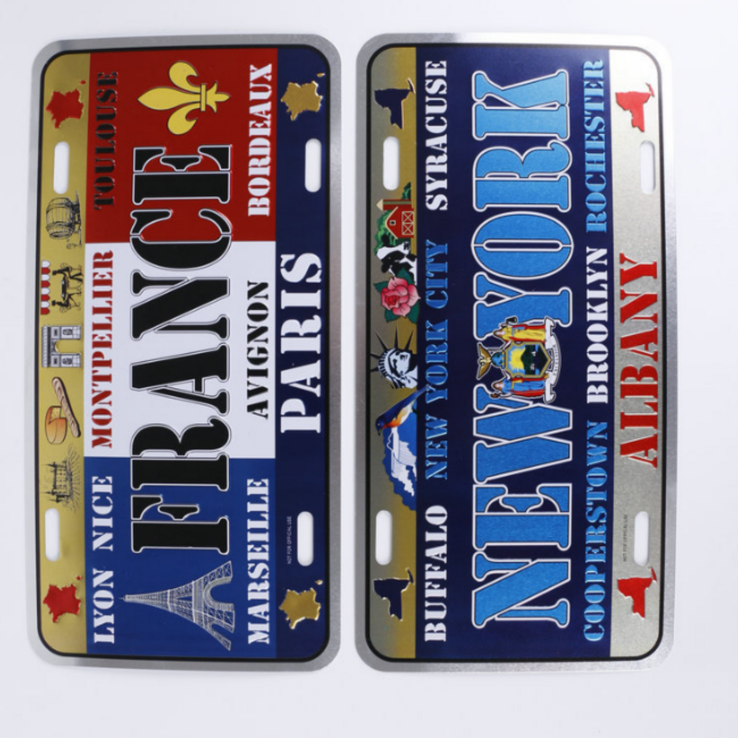 Retro style license plates