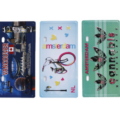 Retro style license plates