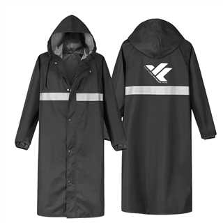 Unisex Full-Length Oxford Fabric Raincoat for Outdoor Hiking